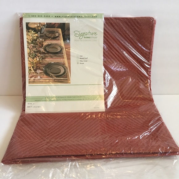 Burnt Orange Quilted Runner - Picture 2 of 5